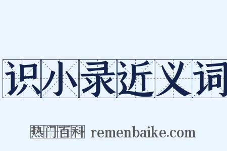 识小录近义词是什么意思的图片